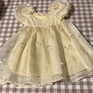 Charming Yellow Kids Dress